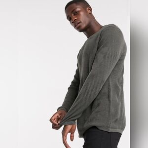 ASOS Design Knitted Waffle Sweater